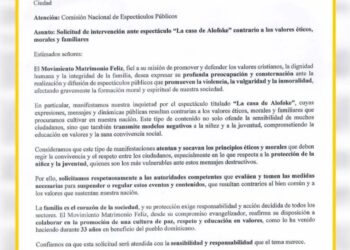 EL Movimiento Matrimonio Feliz. Solito al Ministerio de Cultura intervenir “Casa de Alofoke” por mensajes “contrarios a valores morale