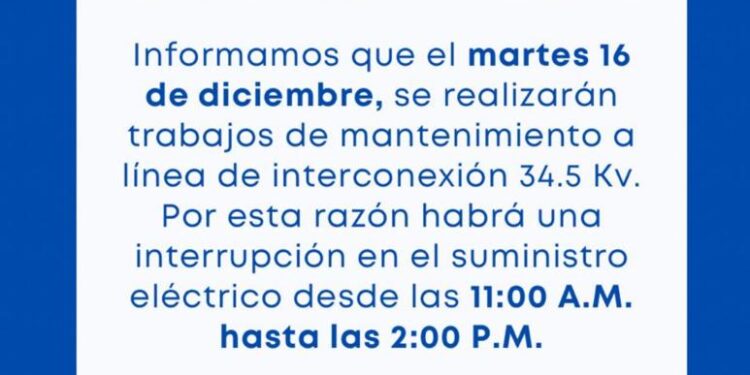 Interrupción eléctrica Las Terrena