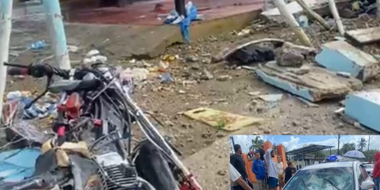 Accidente en la carretera NaguaSan Francisco de Macorís deja dos jóvenes gravemente heridos