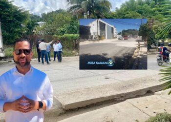 Alcaldía Las Terrenas inicia segunda etapa para mitigar cúmulo de agua en la calle La Primera de El Almendro