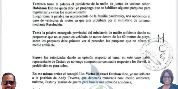 Alcalde de Las Terrenas y regidora respaldan a José Montesino por incidente en Playa El Anclón