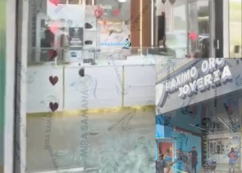 Cuatro asaltantes roban joyería en San Pedro de Macorís