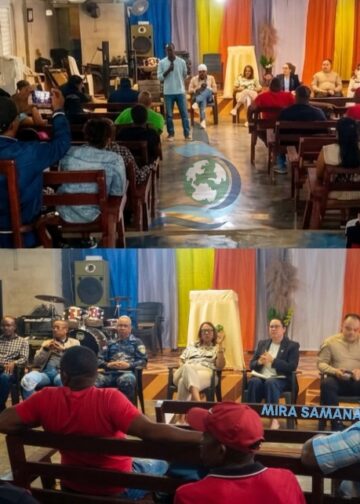 Autoridades Samaná y comunitarios se reúnen en Rancho Español para abordar temas de seguridad y agua potable