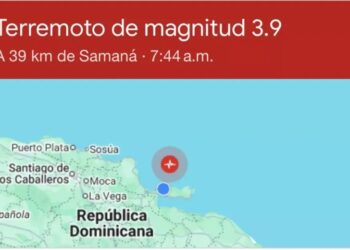 Dos sismos se registran frente a la costa de Las Terrenas; no reportan daños