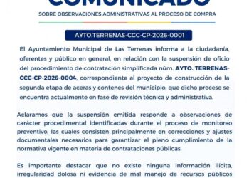 Ayuntamiento de Las Terrenas aclara que suspensión de proceso de contratación responde a observaciones administrativas