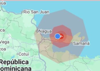 Sismo de magnitud 4.5 se registra al norte de Las Terrenas; evacúan edificios de forma preventiva