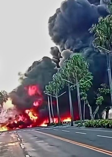 Dos fallecidos en incendio de camión tanquero en el Malecón; identifican a las víctimas